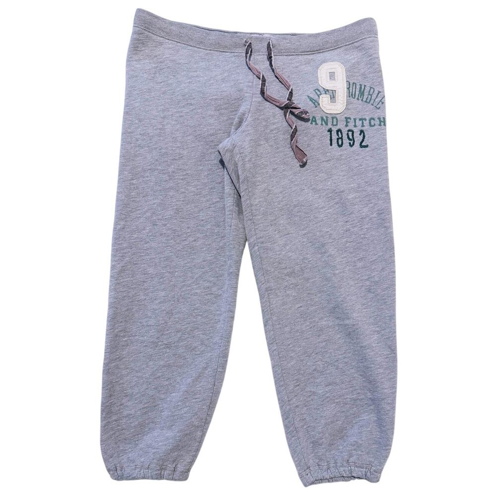 VTG Abercrombie & Fitch Y2K Sweatpants Medium Gray Joggers Lounge Mcbling Sporty